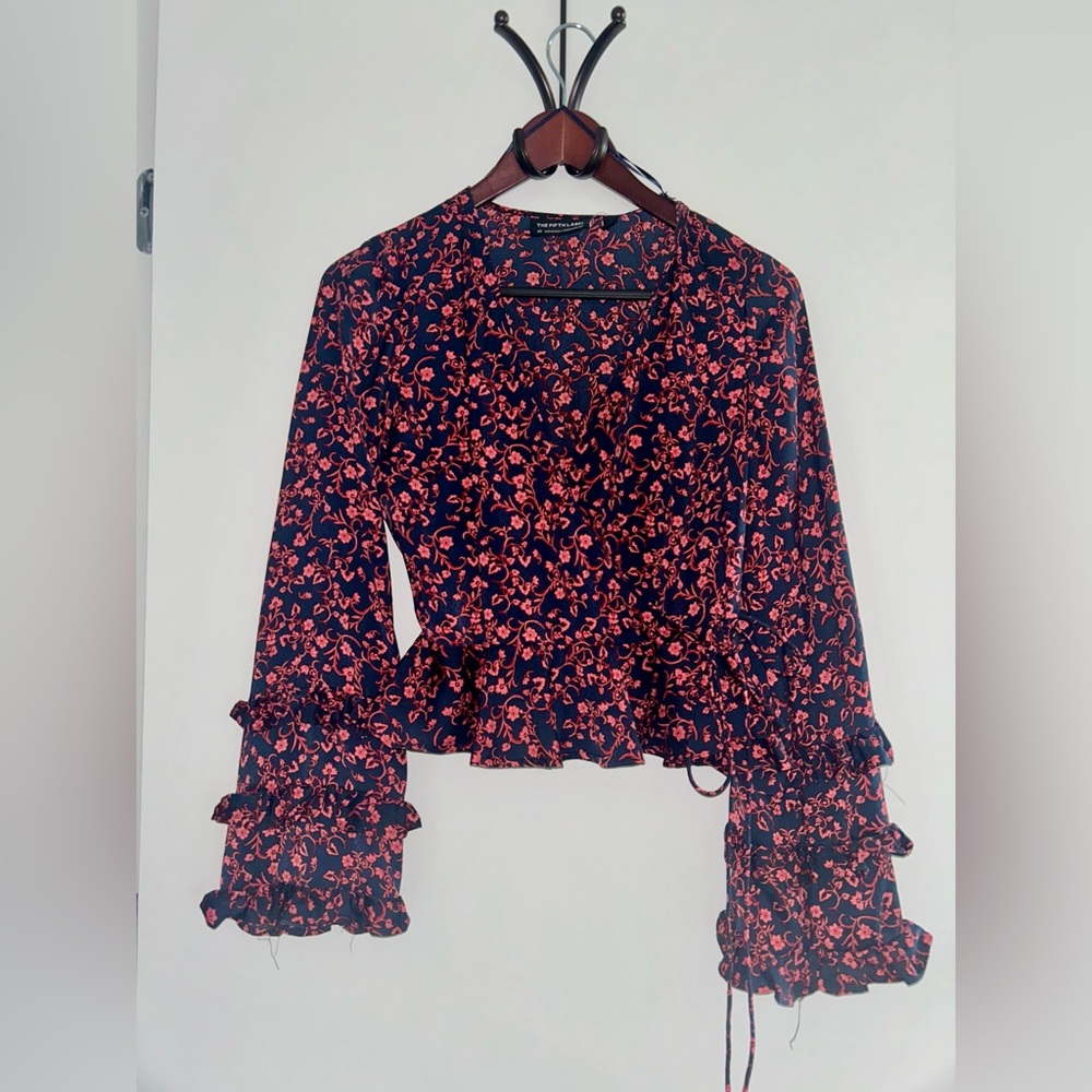The Fifth Label Satin Wrap Top